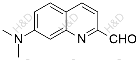 7-（N，N-二甲氨基）喹啉-2-甲醛结构式