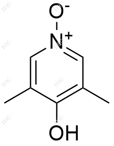 3,5-二甲基-4-羟基吡啶氮氧化物化学结构式