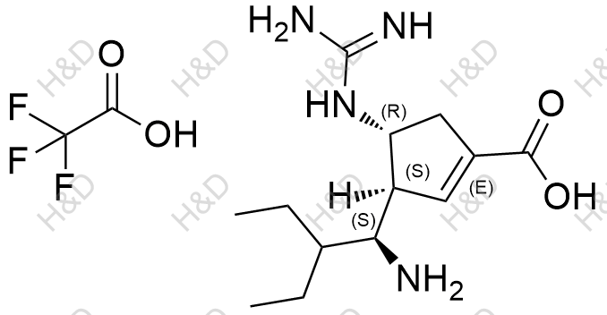 帕拉米韦脱水脱乙酰杂质(三氟乙酸盐)结构式