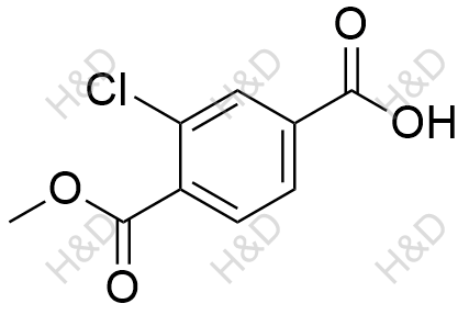 3-氯-4-（甲氧羰基）苯甲酸结构式