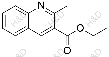 2-甲基喹啉-3-羧酸乙酯结构式