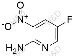 2-氨基-3-硝基-5-氟吡啶结构式