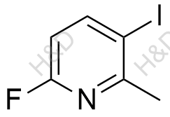 2-氟-5-碘-6-甲基吡啶结构式