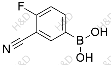 3-氰基-4-氟苯硼酸结构式