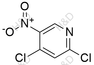 2,4-二氯-5-硝基吡啶结构式