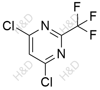 4,6-二氯-2-三氟甲基嘧啶结构式
