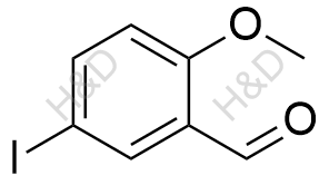 5-碘-2-甲氧基苯甲醛化学结构式