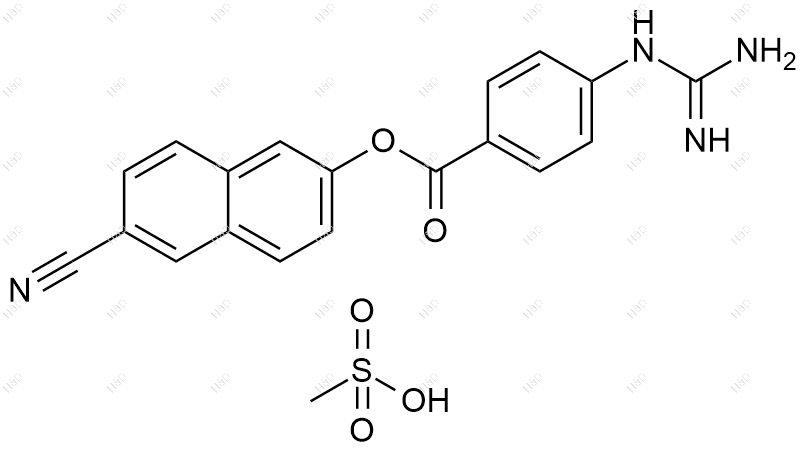 萘莫司他杂质22(甲磺酸盐)结构式