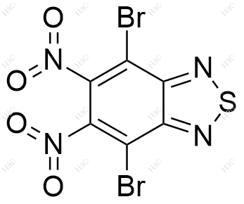 4,7-二溴-5,6-二硝基苯并[c][1,2,5]噻二唑化学结构式