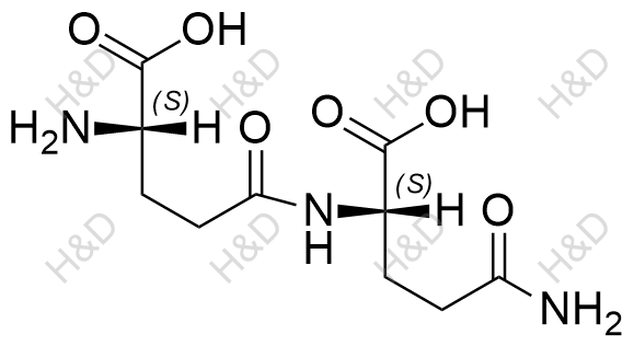 γ-谷氨酰-谷氨酰胺结构式