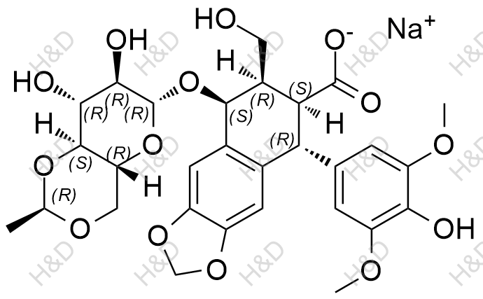 依托泊苷杂质41(钠盐)结构式