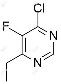 4-氯-6-乙基-5-氟嘧啶化学结构式