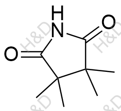 3，3，4，4-四甲基吡咯烷-2，5-二酮化学结构式