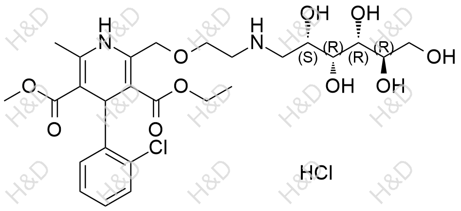 氨氯地平D-山梨醇加合物(盐酸盐)结构式