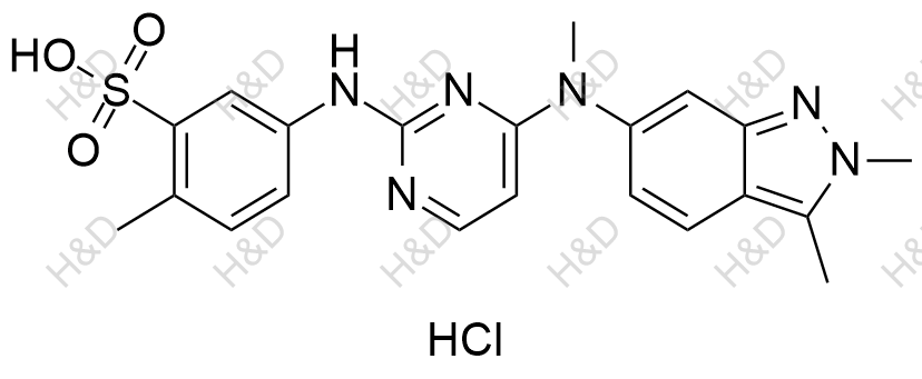 帕唑帕尼杂质56（盐酸盐）结构式