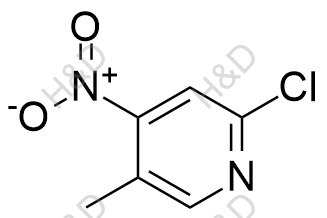 2-氯-4-硝基-5-甲基吡啶化学结构式