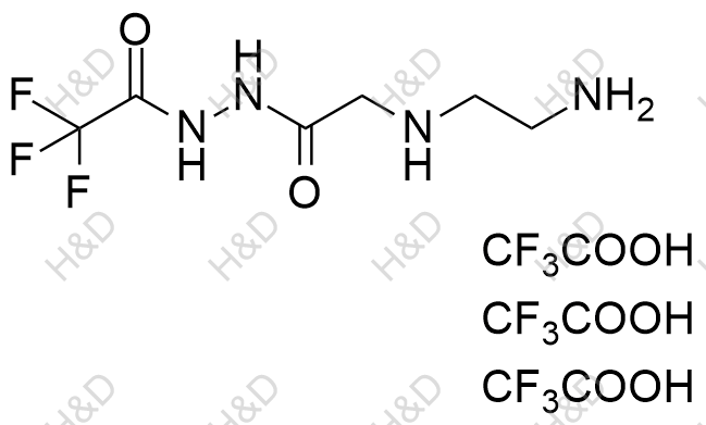 N'-（2-（（2-氨基乙基）氨基）乙酰基）-2,2,2-三氟乙酰肼（三氟乙酸盐）化学结构式