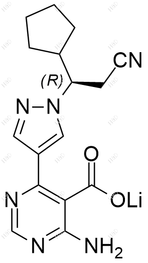 芦可替尼杂质5（锂盐）结构式