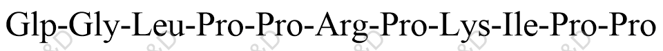 ANGIOTENSIN I CONVERTING ENZYME INHIBITOR肽结构式