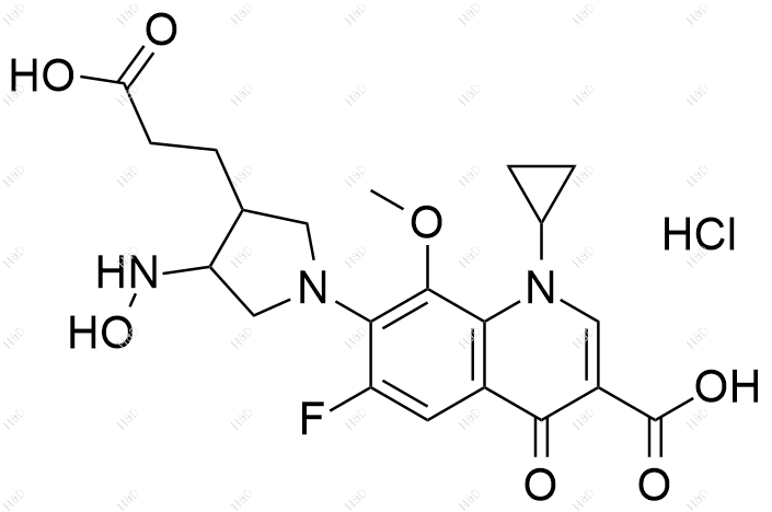 莫西沙星杂质30(盐酸盐)结构式