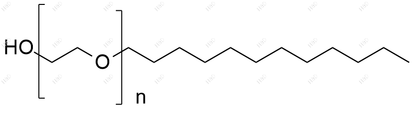 聚氧乙烯月桂醚化学结构式