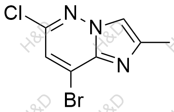 8-溴-6-氯-2-甲基咪唑并[1,2-B]哒嗪结构式