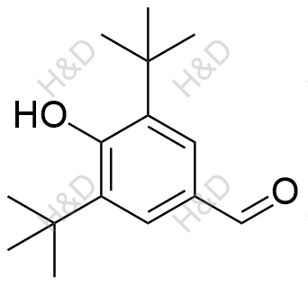 3,5-二叔丁基-4-羟基苯甲醛结构式