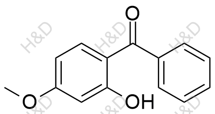 2-羟基-4-甲氧基二苯甲酮结构式