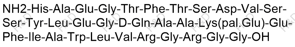 利拉鲁肽杂质8 Gly-Gly-37结构式