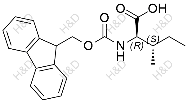 N-芴甲氧羰基-D-别异亮氨酸结构式