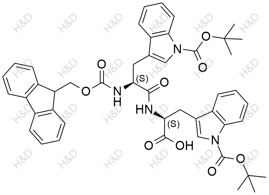 Fmoc-Trp(Boc)-Trp(Boc)-OH结构式