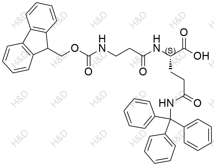 Fmoc-β-Ala-Gln(Trt)-OH结构式