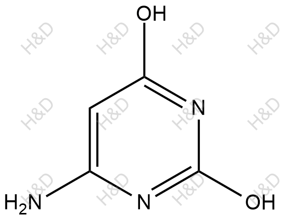4-氨基-2,6-二羟基嘧啶结构式