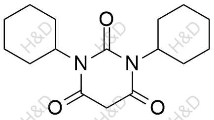 1,3-双环己基巴比妥酸化学结构式