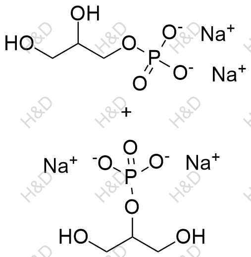 甘油磷酸钠（α+β混合物）化学结构式