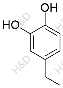 4-乙基儿茶酚化学结构式