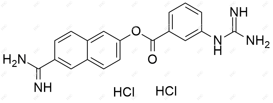 萘莫司他杂质3(双盐酸盐)结构式
