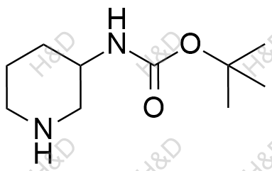 3-叔丁氧羰基氨基哌啶化学结构式