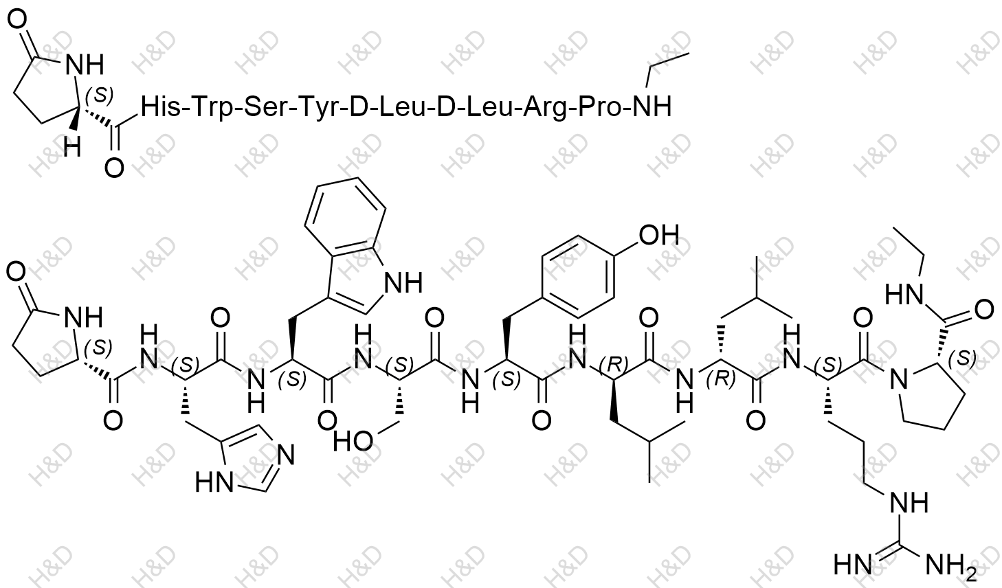 亮丙瑞林EP杂质H结构式