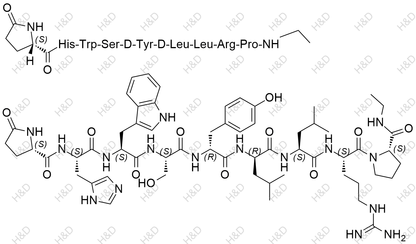 亮丙瑞林EP杂质G结构式