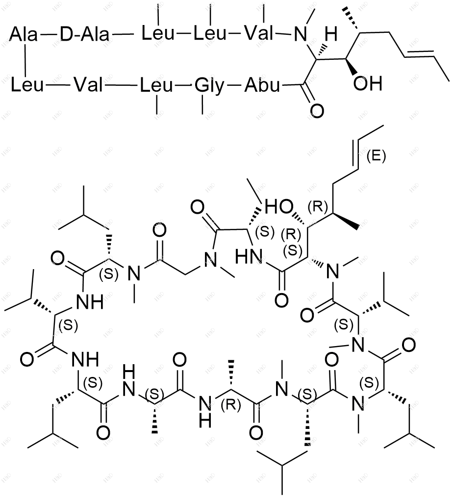 环孢素EP杂质D结构式