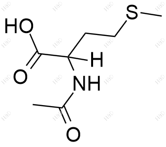 N-乙酰-DL-甲硫氨酸化学结构式