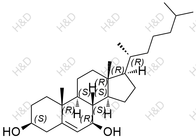 7-β-羟基胆固醇结构式