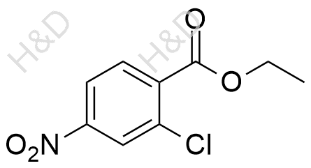 2-氯-4-硝基苯甲酸乙酯化学结构式