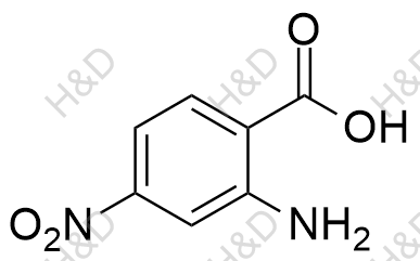 2-氨基-4-硝基苯甲酸化学结构式