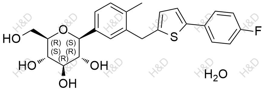 卡格列净一水合物结构式