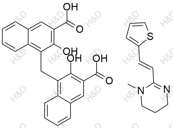 双羟萘酸噻嘧啶化学结构式
