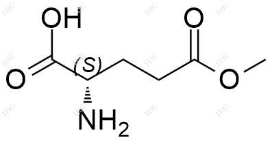 L-谷氨酸-5-甲酯化学结构式