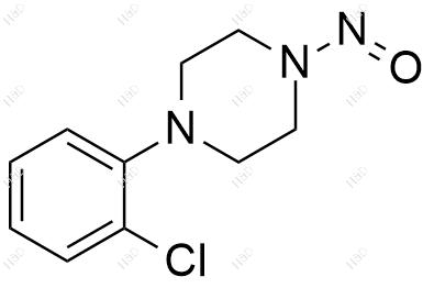 1-(2-氯苯基)-4-亚硝基哌嗪结构式