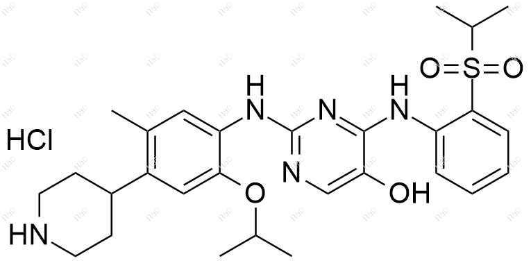 色瑞替尼杂质10(盐酸盐)结构式